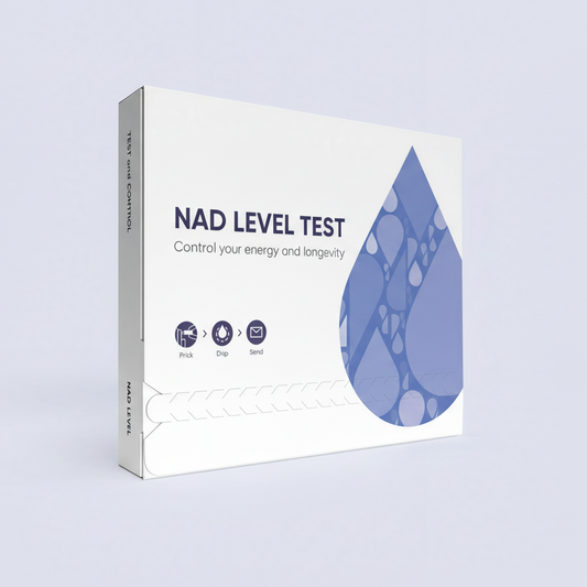 NAD Level Test packaging on a light gray background